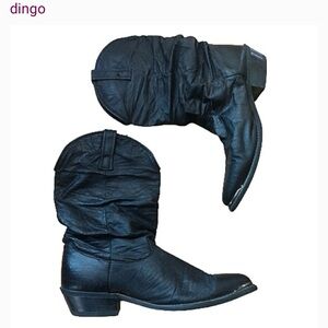 Dingo Men’s Black Leather Western Boots 10.5 D